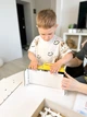 Кукольный домик Gralnya Kids двухместный в коробке с мебелью 7 шт и освещением 400*210*440 мм Желтый - изображение 7