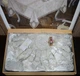 Велюровая скатерть с ранером Selin Gamze Set 160×220+12 салфеток Кремовая - изображение 3