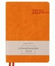 Щоденник А5 дата Leo Planner "Integro", м'який, 368 стор., помаранчевий 2024 рік - изображение 1