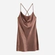 Платье короткое летнее женское H&M 1025162 34 Темно-бежевое (KZ2000001454824) - изображение 1
