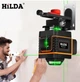 Лазерный уровень Hilda 4D ЗЕЛЕНЫЙ ЛУЧ лазерный нивелир 16 линий 360 градусов - изображение 4