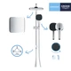Душова система Grohe QuickFix Vitalio Comfort 250 Cube 26698001 - зображення 8