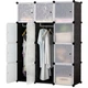Пластиковый шкаф - органайзер для вещей и обуви Cube Cabinet MP312-62A 110х37х165 см Черный - изображение 2