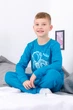 Піжама для хлопчика (кофта з принтом+штани) Носи своє 110 Блакитний (p-11011-147318) - изображение 2