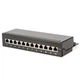 Патч-панель для организации кабелей Ethernet DIGITUS САТ 6A STP настольная 12 портов собрана черная (DN-91612SD-EA) - изображение 1