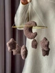 Детский мобиль на кроватку для младенцев ручной работы WooolyWool «Звезды беж» - изображение 8