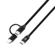Кабель XON SmartCable Type-C - Type-C/Lightning PD 60W 1м MultiLink Черный (SC42CL6W2B 531) - изображение 2