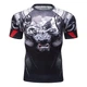 Рашгард (короткий рукав) Wolf Grey компрессионный мужской для занятий спортом (MMA, кикбоксинг, спорзал, бег) - L - изображение 1