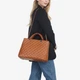 Сумка женская кожаная тоут большая Regina Notte Tote Nappa 3155 Темно-рыжий - изображение 2