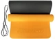 Коврик для йоги и фитнеса EasyFit TPE+TC 183х61см толщина 6мм двухслойный оранжевый-черный - изображение 2