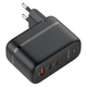 Сетевое зарядное устройство LDNIO Q366 GAN + кабель Type-C (QC2 3 4+ / PD 65 ватт, USB + 2xType-C, быстрая зарядка) - Чёрный - изображение 11