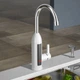 Кран водонагреватель Delimano 3000W-t60 °/6.0 л/мин Мини бойлер проточный с LED экраном Белый - изображение 9