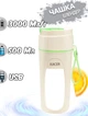 Чашка блендер A-Plus JUICER 500 мл беспроводной стакан для приготовления смузи с зарядкой от USB Белый с зеленым - изображение 1