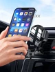 Автомобильный держатель (автодержатель) для телефона с беспроводной зарядкой в машину гравитационный Hoco 15W Black - изображение 10