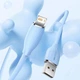 Кабель Baseus Jelly Liquid Silica Gel Lightning 2.4A (1.2m) CAGD000003 голубой - изображение 5