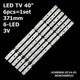 LED підсвітка TV 40" inch 6-led 371mm KJ40D06-ZC14F-01 KJ40D06-ZC14-01 1.14.ZHFD400001 303KJ400032 6шт. - изображение 1