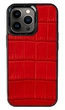 Чохол-накладка із червоної шкіри крокодила для iPhone 12 Pro - зображення 1