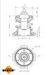 725225 NRF Термостат 87C VW Golf VII 1.6 /Jetta VI 1.4 TSI 14- - зображення 5