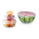 Силиконовые универсальные крышки для посуды Silicone Sealing Lids набор 6 штук белые - изображение 6