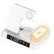 Беспроводное Зарядное Устройство JJT-S37 5in1 + Lamp / Alarm Clock 30W S version (White) - изображение 2