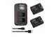 3-Pack NP-FW50 комплект из 2 аккумуляторов KingMa для Sony NP-FW50 и двойного зарядного устройства - изображение 1