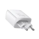МЗП Baseus Compact Quick Charger 30W (Type-C+2USB) white - зображення 2