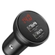 АЗП Baseus Digital Display Dual USB 4.8A Car Charger 24W with Three Primary Colors 3-in-1 gray - изображение 4