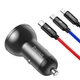 АЗП Baseus Digital Display Dual USB 4.8A Car Charger 24W with Three Primary Colors 3-in-1 gray - изображение 5