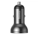 АЗП Baseus Digital Display Dual USB 4.8A Car Charger 24W with Three Primary Colors 3-in-1 gray - изображение 7