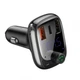 Автомобільний АЗП Baseus FM Launcher S-13 2USB + Type-C black - зображення 9