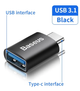 Адаптер Baseus Ingenuity Series Mini OTG Adaptor Type-C to USB-A 3.1 Black - изображение 3