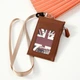 Вертикальний офісний бейдж на стрічці Zipper Brown, бейджик з кишеньками для пропуску, візиток, карток та відділенням на замочку, бейджик на шию, Chansin (74264417) - зображення 1