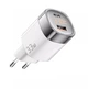 Зарядное устройство Essager сетевое 33W GaN III PD USB-C+USB-A с дисплеем White (YM1559) - изображение 1