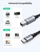 Кабель Ugreen USB-C to USB type B 2.0 Printer Cable для принтерів, сканерів, БФП 2 м Black (YM1156) - зображення 2