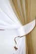 Кухонные шторки VR-Textil №111к с подвязками коричневый с белым 400х170 см (52-0597) - изображение 3