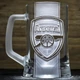 Пивной бокал с гравировкой ФК Арсенал FC Arsenal на две стороны с лозунгом и матовой ручкой - изображение 2