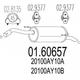 Глушник MTS 0160657 Nissan Micra, Note 20100AY10A, 20100AY10B - зображення 1