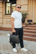 Кожаная мужская черная сумка Tiding Bag для документов и ноутбука с двумя основными отделениями - изображение 8