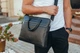 Мужская офисная сумка для ноутбука 38x28x6 / кожаный портфель для работы Tiding Bag черный (864-HT4853) - изображение 9