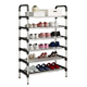Полиця стійка органайзер для взуття на 6 полиць Shoe Rack TW555 Чорна - зображення 2
