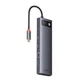 HUB Baseus Metal Gleam 12in1 2USB3.1+2USB3.0+HDMI+Type-C3.1+PD+TF+SD+DP+3.5mm+RJ45 Grey (WKWG020213) - изображение 3