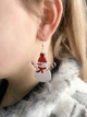 Серьги новогодние Снеговики (на прозрачном акриле) - изображение 4