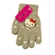 Перчатки детские с начесом Hello Kitty 5-7 года осень серый - изображение 1