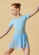 Купальник KLARA, короткий рукав, спідниця-сітка на 90%бавовна, 10%еластан, блакитний, 128см - изображение 1