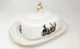 Масленка фарфоровая Gloria fine porcelain Bavaria Handwork Bayreuth Made in Germany Охота, h-9см, L-21см - изображение 1