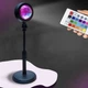 Проекційна різнокольорова RGB лампа Sunset Lamp з ефектом заходу сонця з пультом світильник від USB ЮСБ - зображення 6