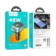 Автомобильный FM ФМ модулятор трансмиттер HOCO E76 2USB RGB подсветка и Type-C PD45W QC3.0 48W AW-49321 - изображение 5