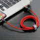Кабель Baseus Cafule Lightning 2.4A (0.5m) red/black - зображення 4