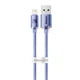 Кабель Baseus Crystal Shine Series Fast Charging Lightning 2.4A (1.2m) фиолетовый - изображение 1