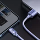 Кабель Baseus Crystal Shine Series Fast Charging Lightning 2.4A (1.2m) фиолетовый - изображение 3